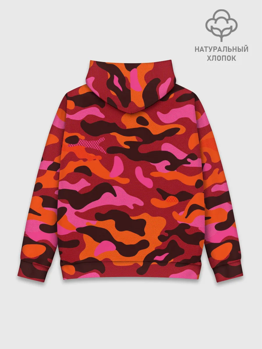 Худи мужской база хлопок / CAMOUFLAGE RED