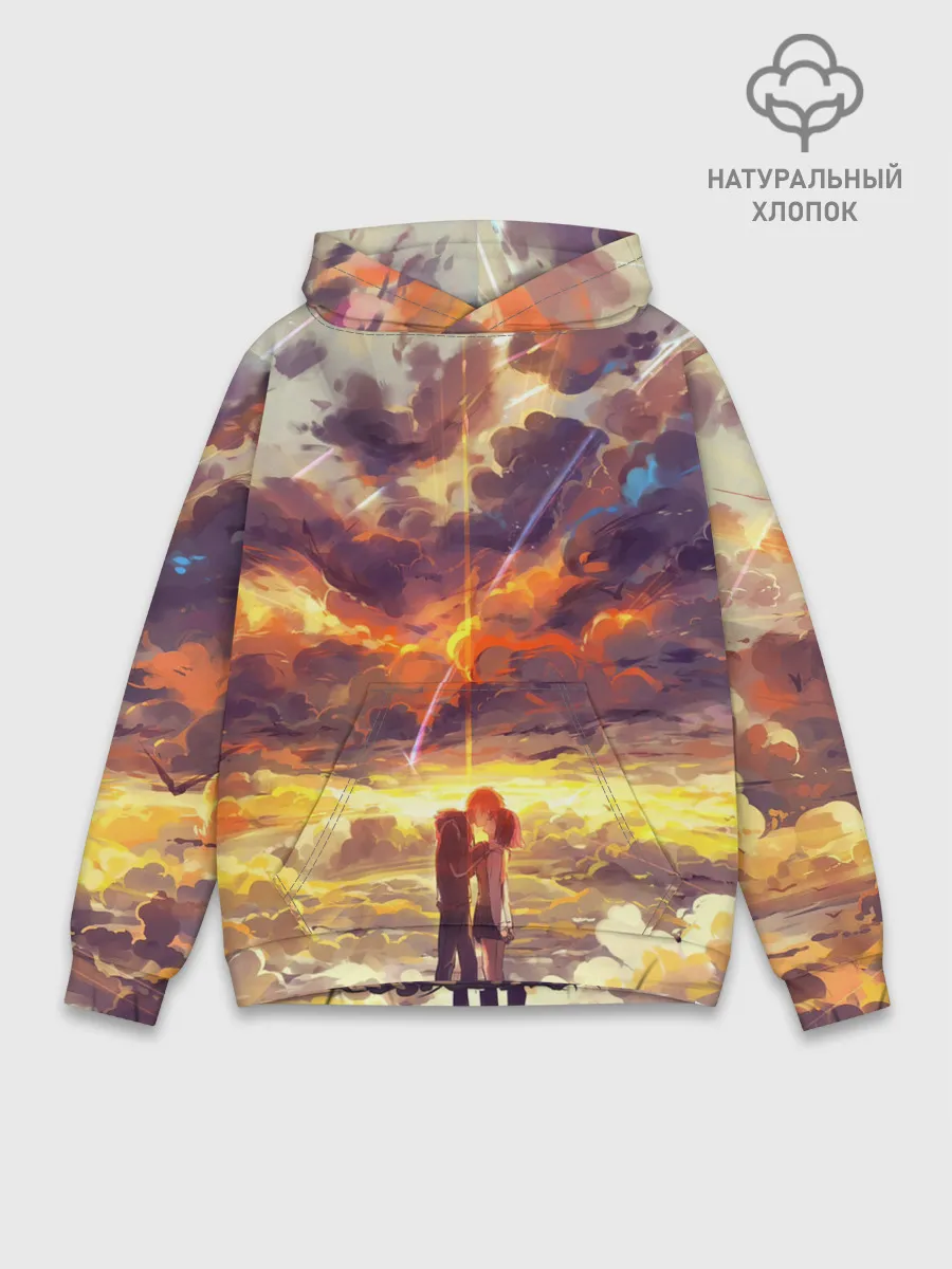 Худи мужской база хлопок / Кимино Аниме