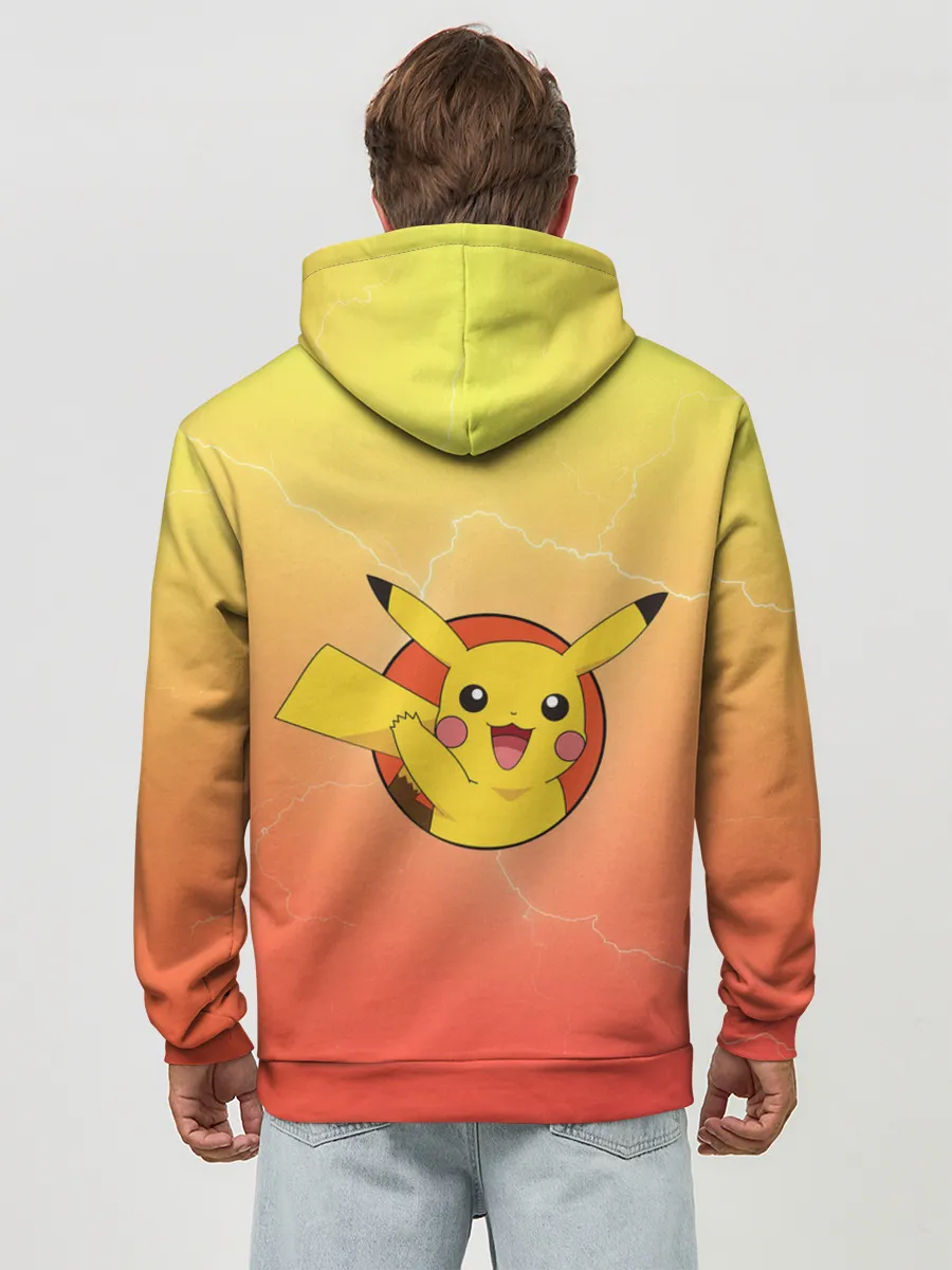 Худи мужской база хлопок / Пикачу