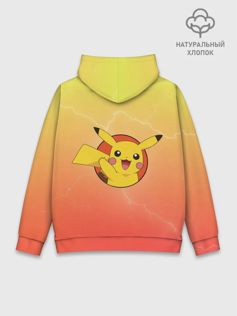 Худи мужской база хлопок / Пикачу
