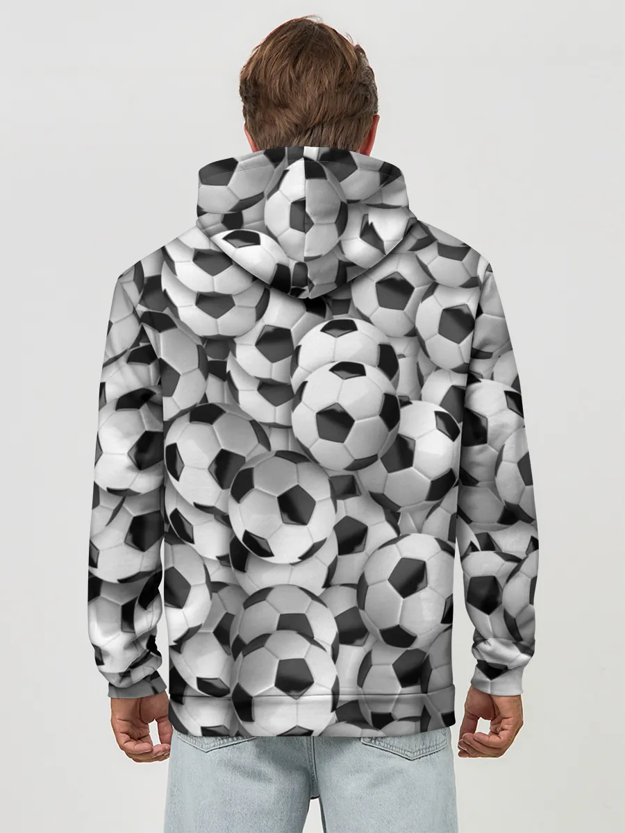 Худи мужской база хлопок / футбольные мячи много