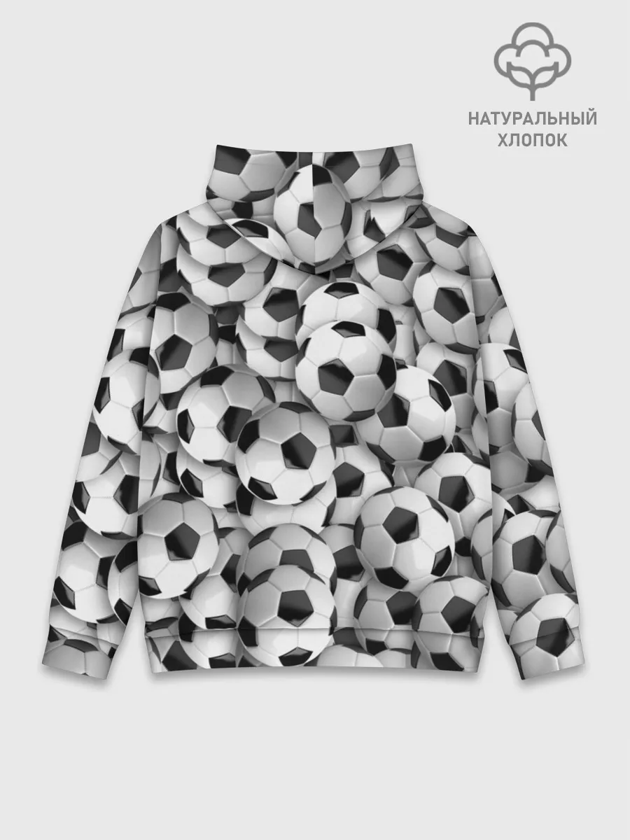 Худи мужской база хлопок / футбольные мячи много