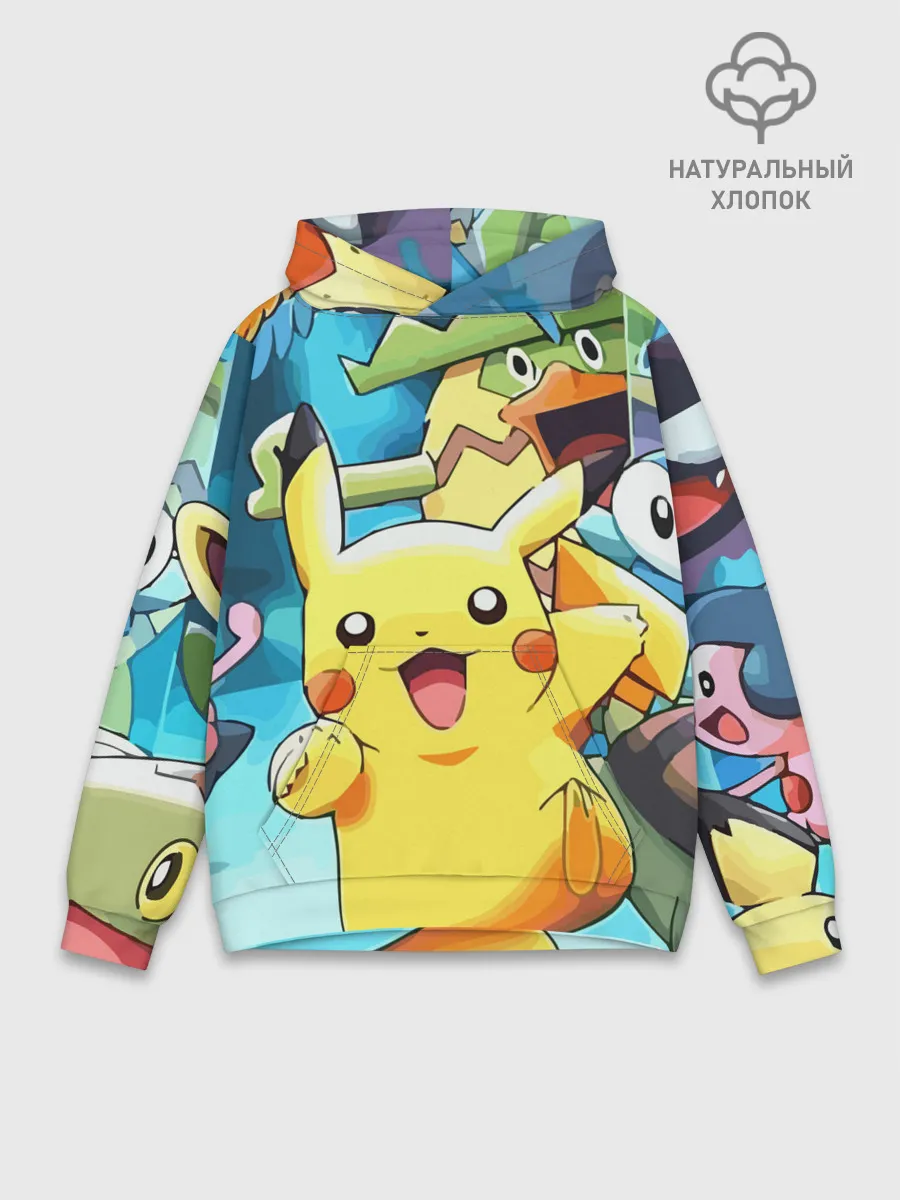 Худи мужской база хлопок / Pokrmons