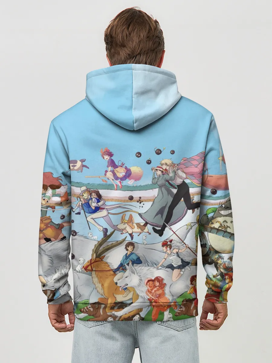 Худи мужской база хлопок / Studio Ghibli