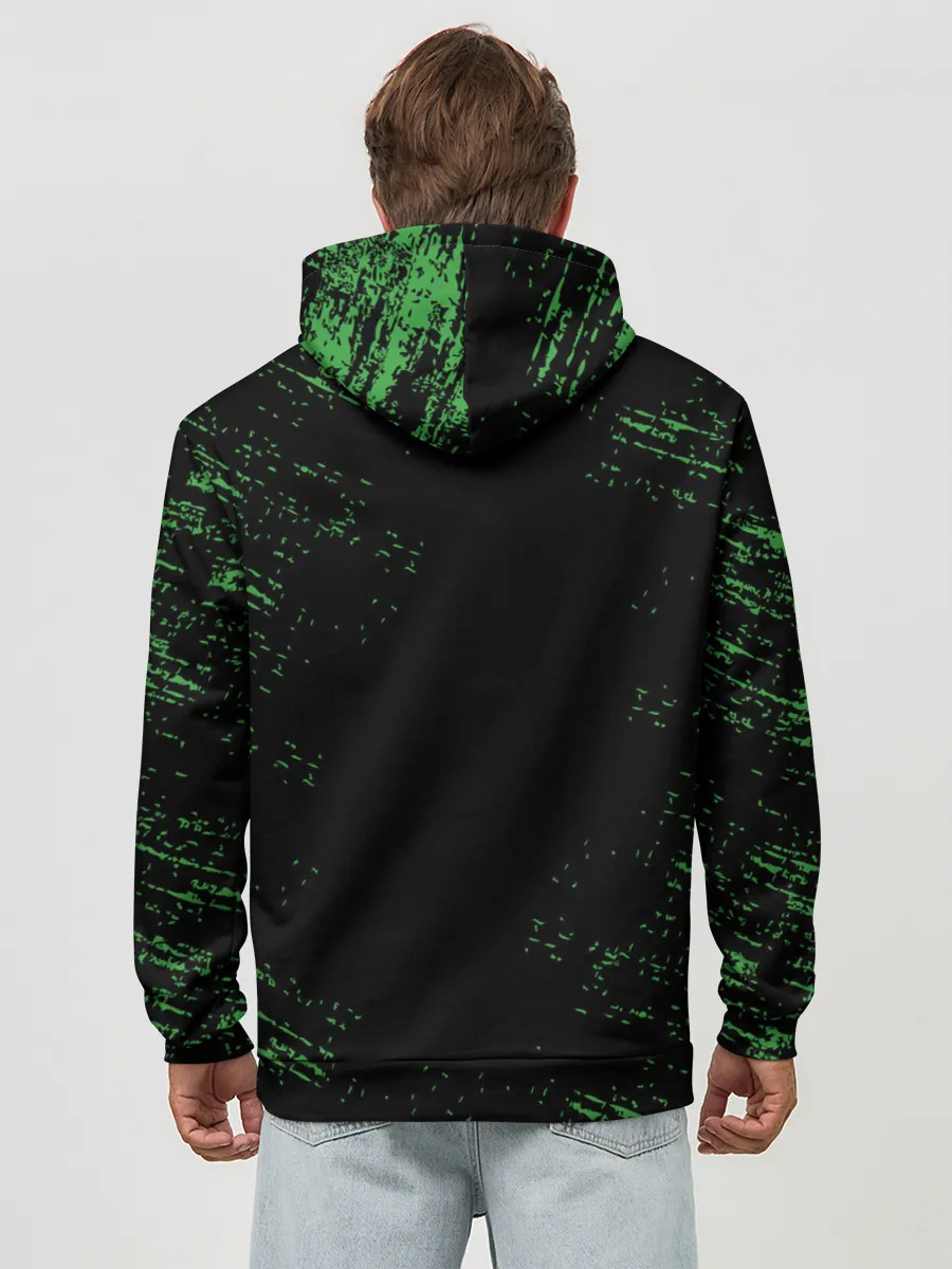 Худи мужской база хлопок / MINECRAFT CREEPER