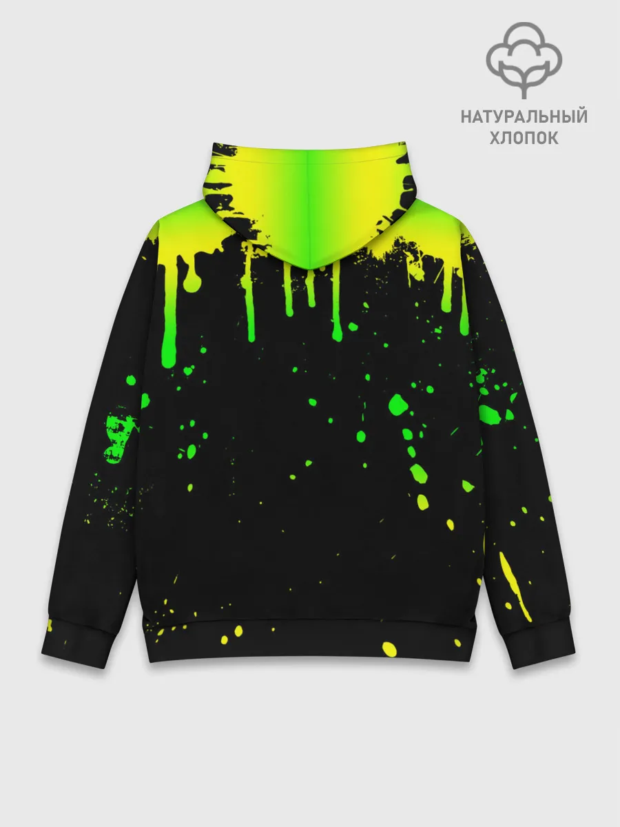 Худи мужской база хлопок / НЕОНОВЫЕ ПОДТЕКИ