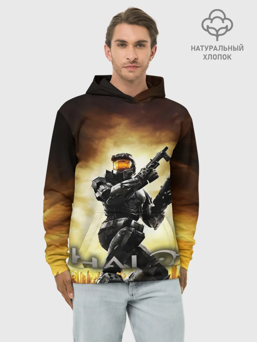 Худи мужской база хлопок / Halo Infinite