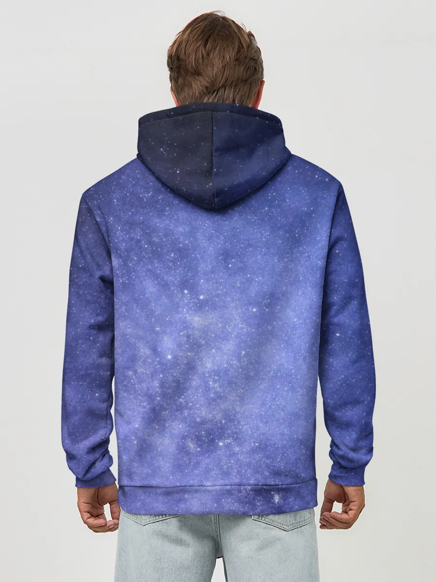 Худи мужской база хлопок / Звезды в космосе