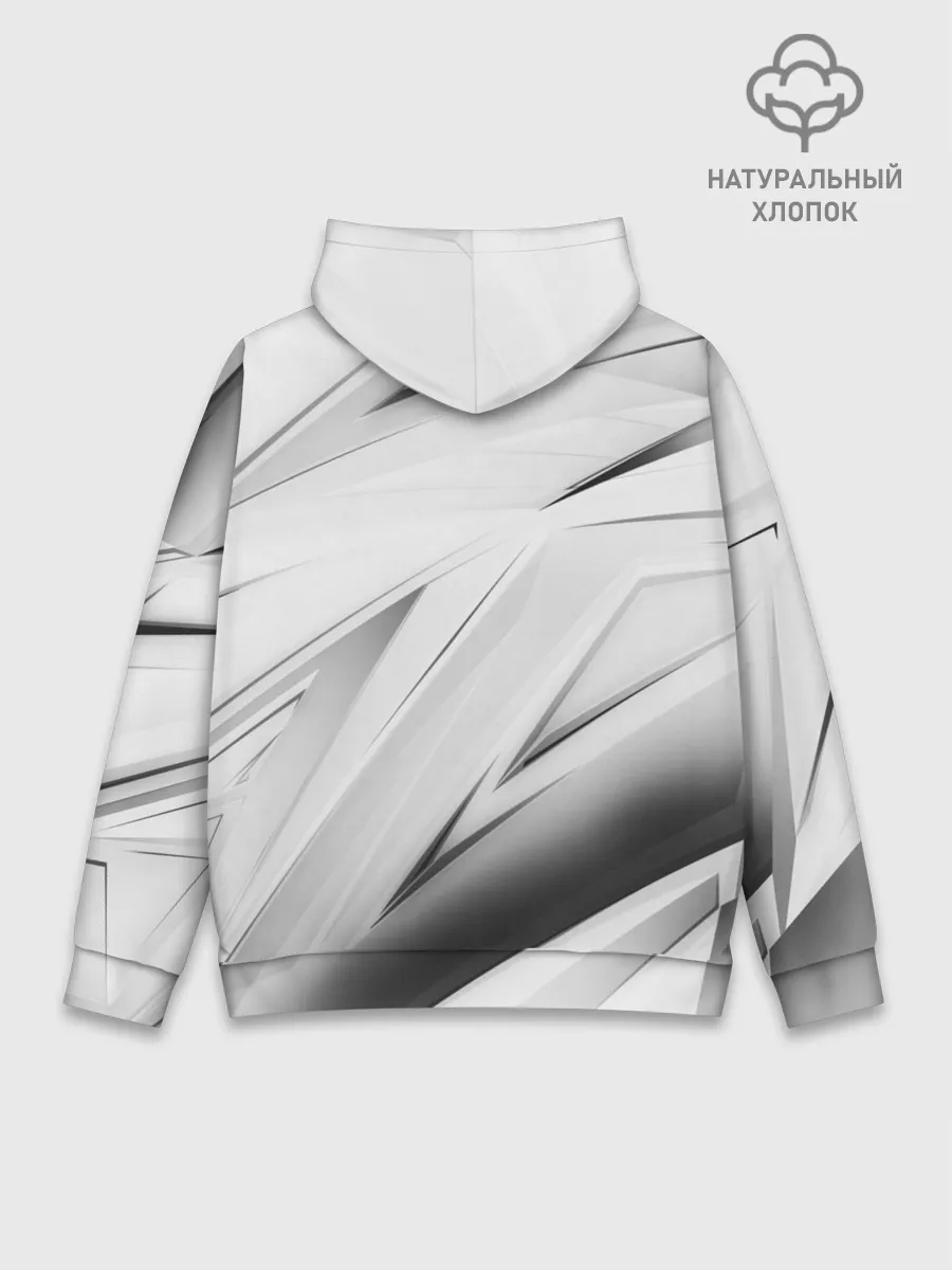 Худи мужской база хлопок / GEOMETRY STRIPES WHITE