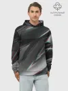 Худи мужской база хлопок / GEOMETRY STRIPES GLITCH