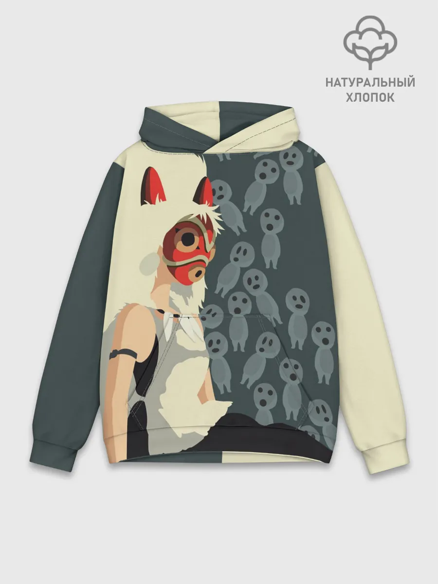 Худи мужской база хлопок / Принцесса Мононоке