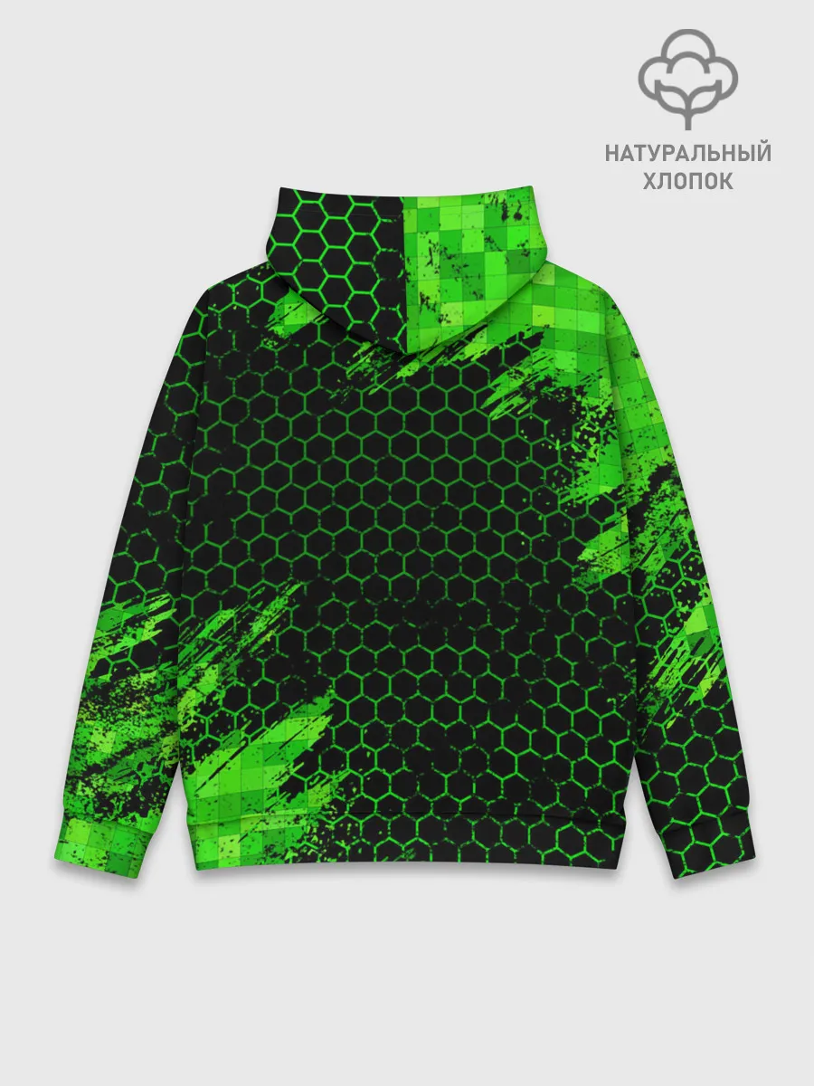 Худи мужской база хлопок / MINECRAFT CREEPER