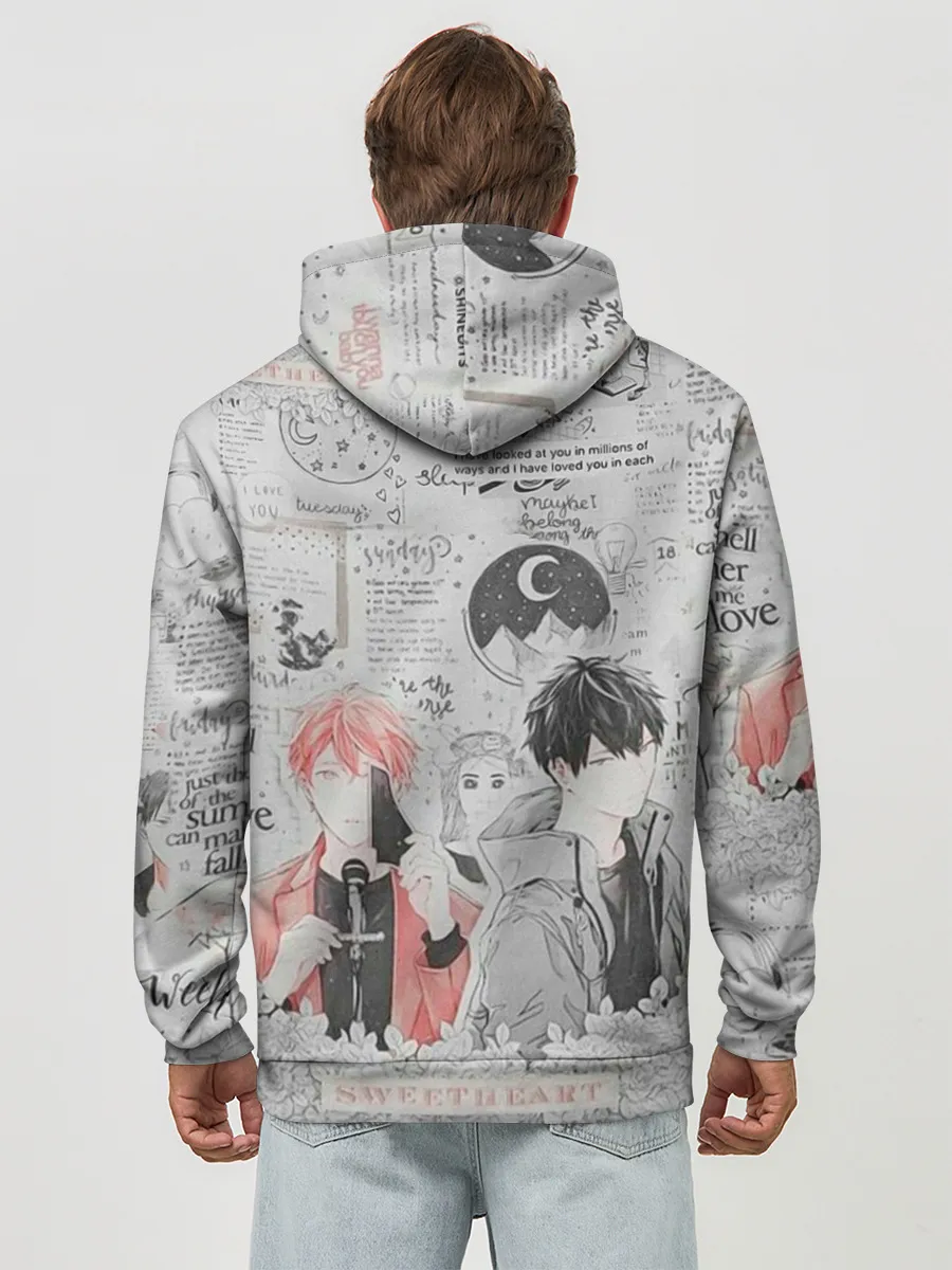 Худи мужской база хлопок / Сато и Рицу