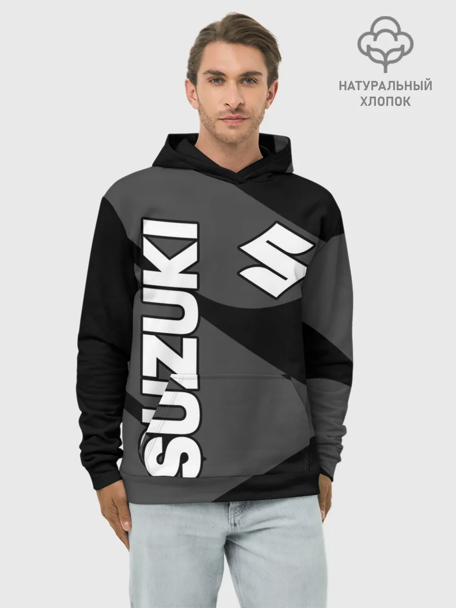 Худи мужской база хлопок / SUZUKI