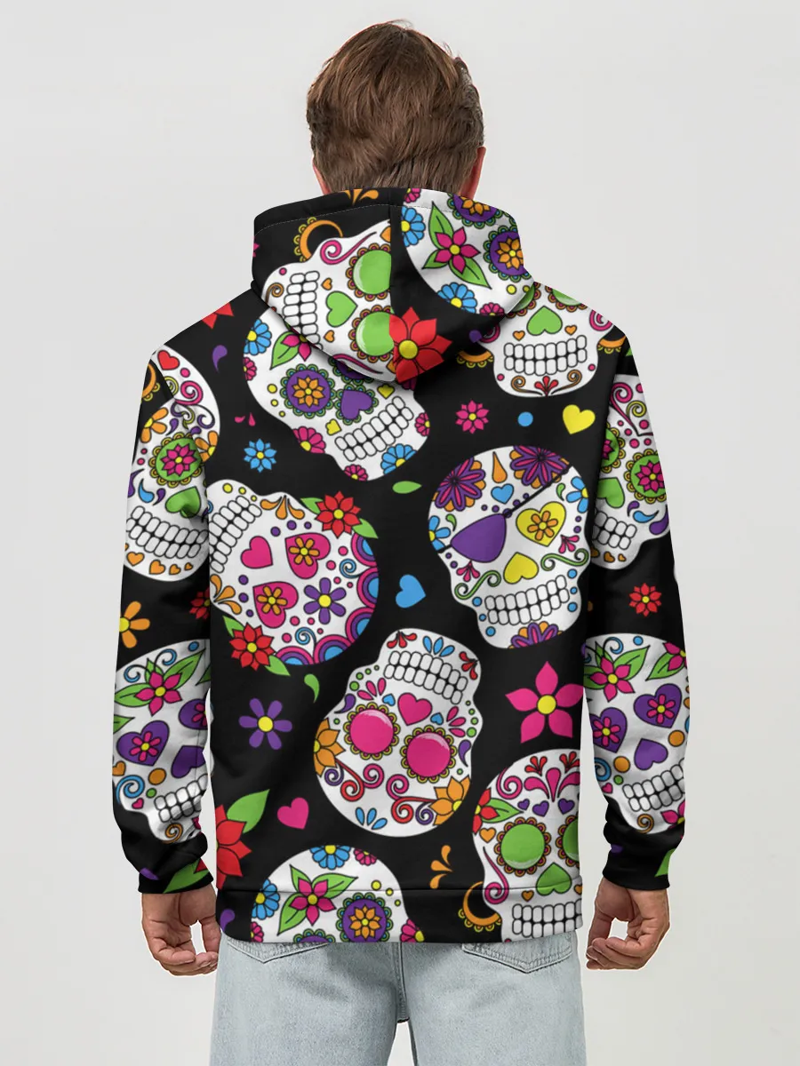 Худи мужской база хлопок / Шальные черепа