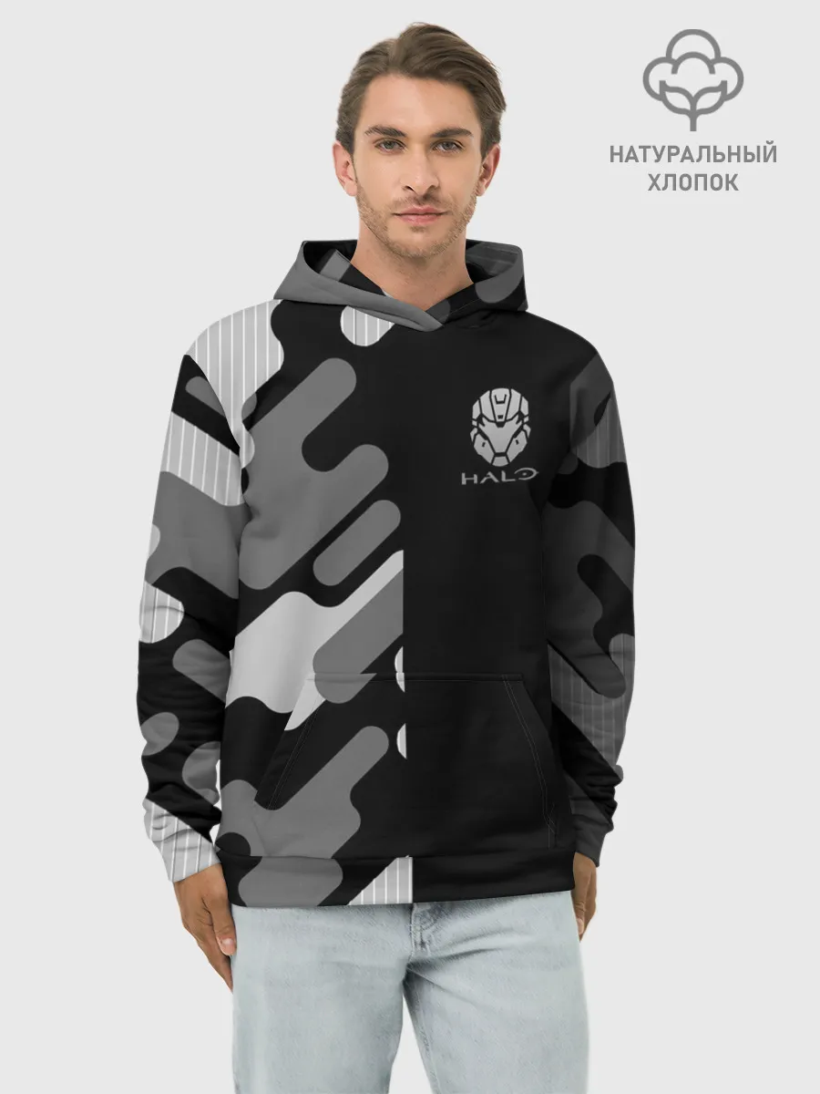 Худи мужской база хлопок / Halo