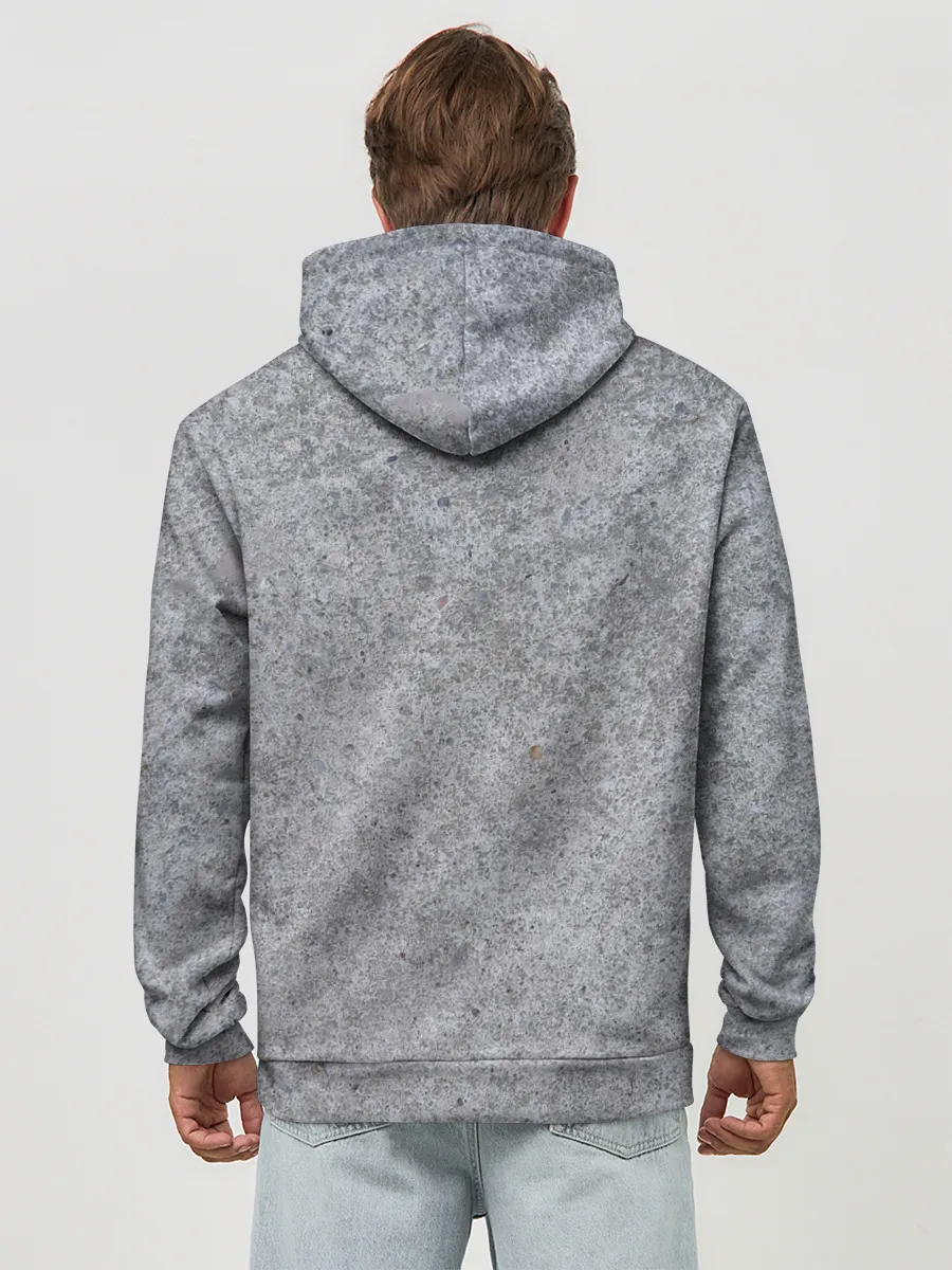 Худи мужской база хлопок / Серый бетон
