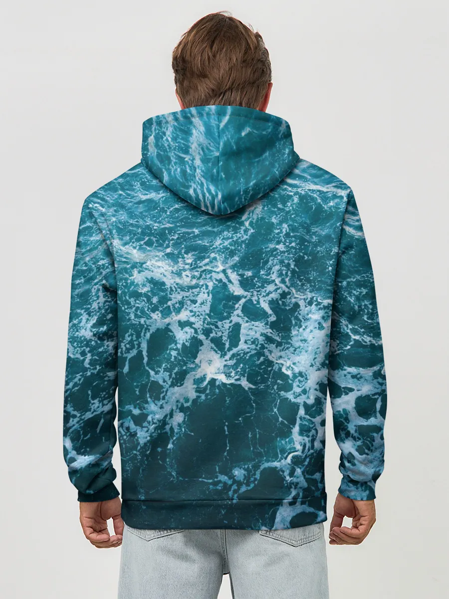 Худи мужской база хлопок / Водная гладь