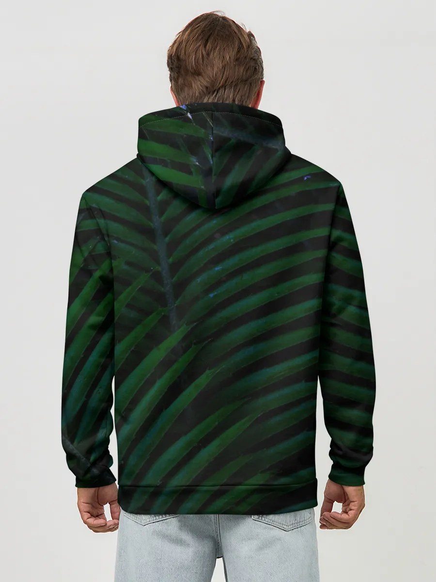 Худи мужской база хлопок / Пальмовые листья