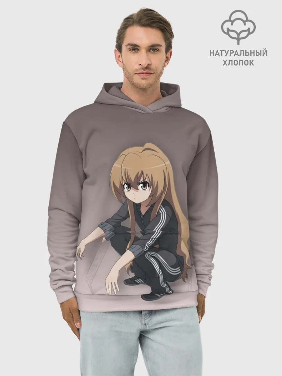 Худи мужской база хлопок / Аниме девочка на кортах в Адидасе