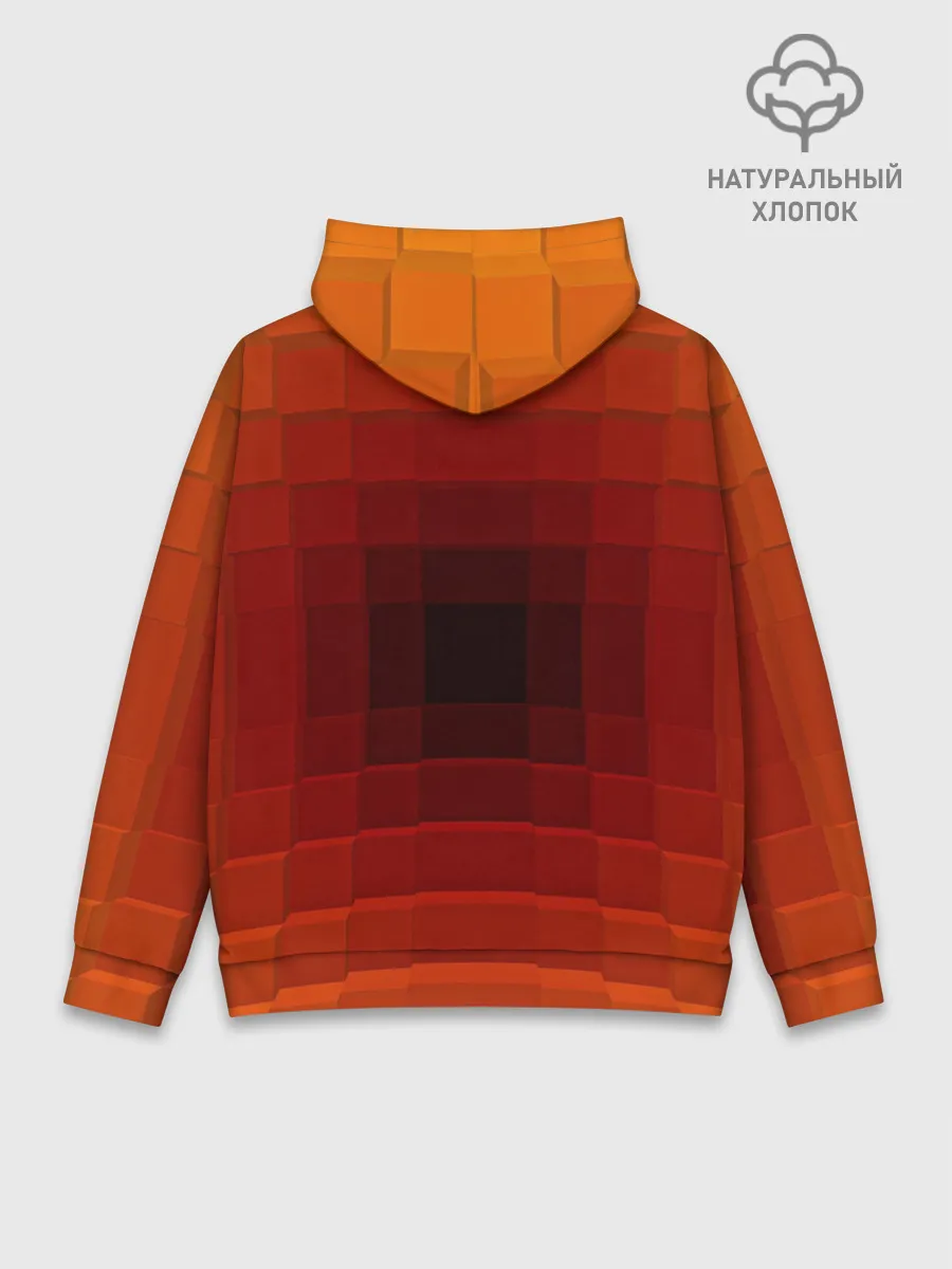 Худи мужской база хлопок / оптическая иллюзия