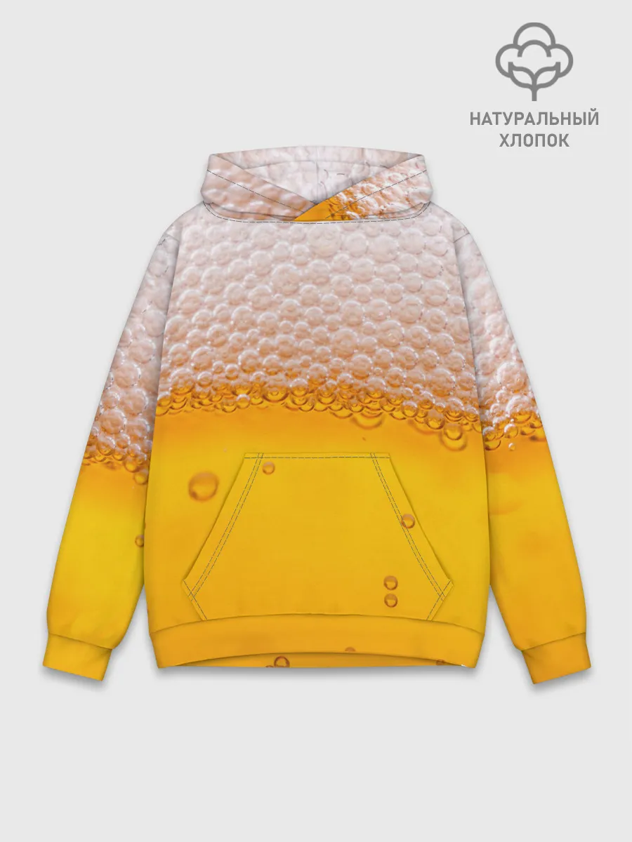 Худи мужской база хлопок / ЖИВОЕ ПЕННОЕ