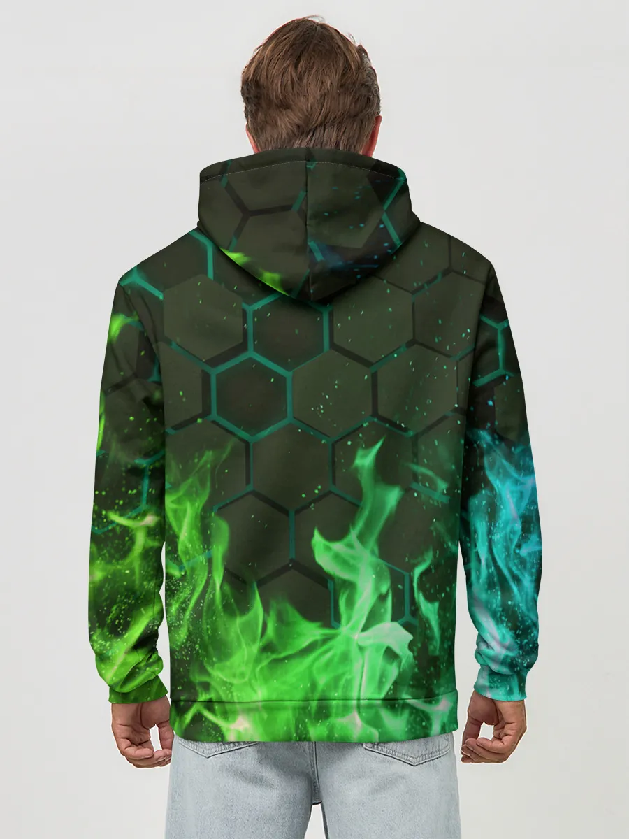 Худи мужской база хлопок / Fire