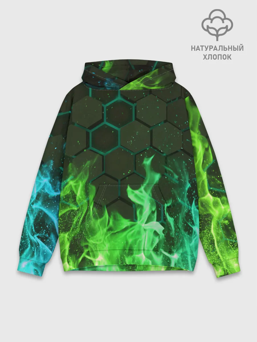 Худи мужской база хлопок / Fire