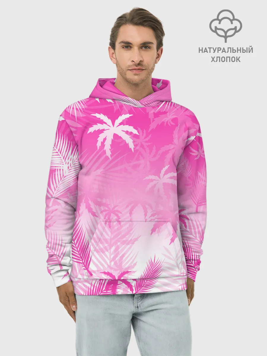 Худи мужской база хлопок / БЕЛЫЕ ПАЛЬМЫ ПАЛЬМЫ