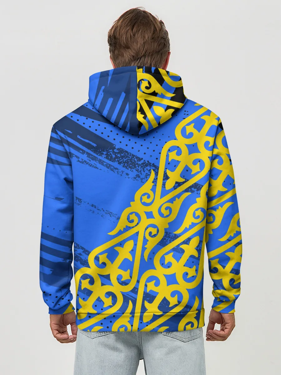 Худи мужской база хлопок / Форма Казахстан