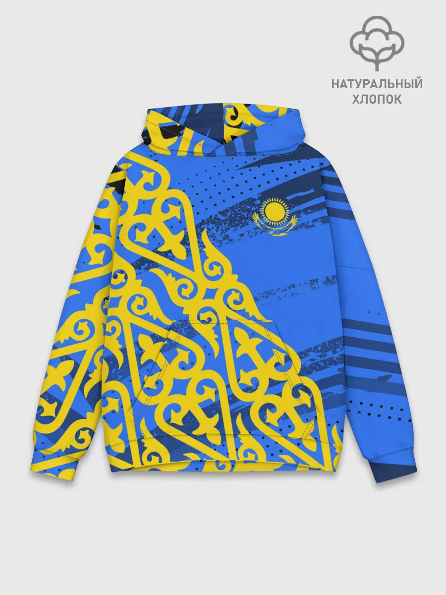 Худи мужской база хлопок / Форма Казахстан