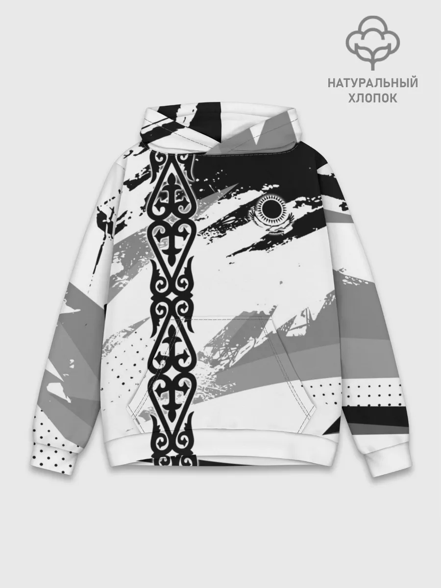 Худи мужской база хлопок / Форма Казахстан