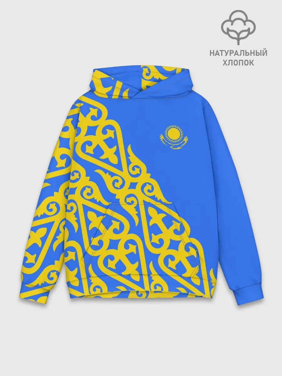 Худи мужской база хлопок / Форма Казахстан