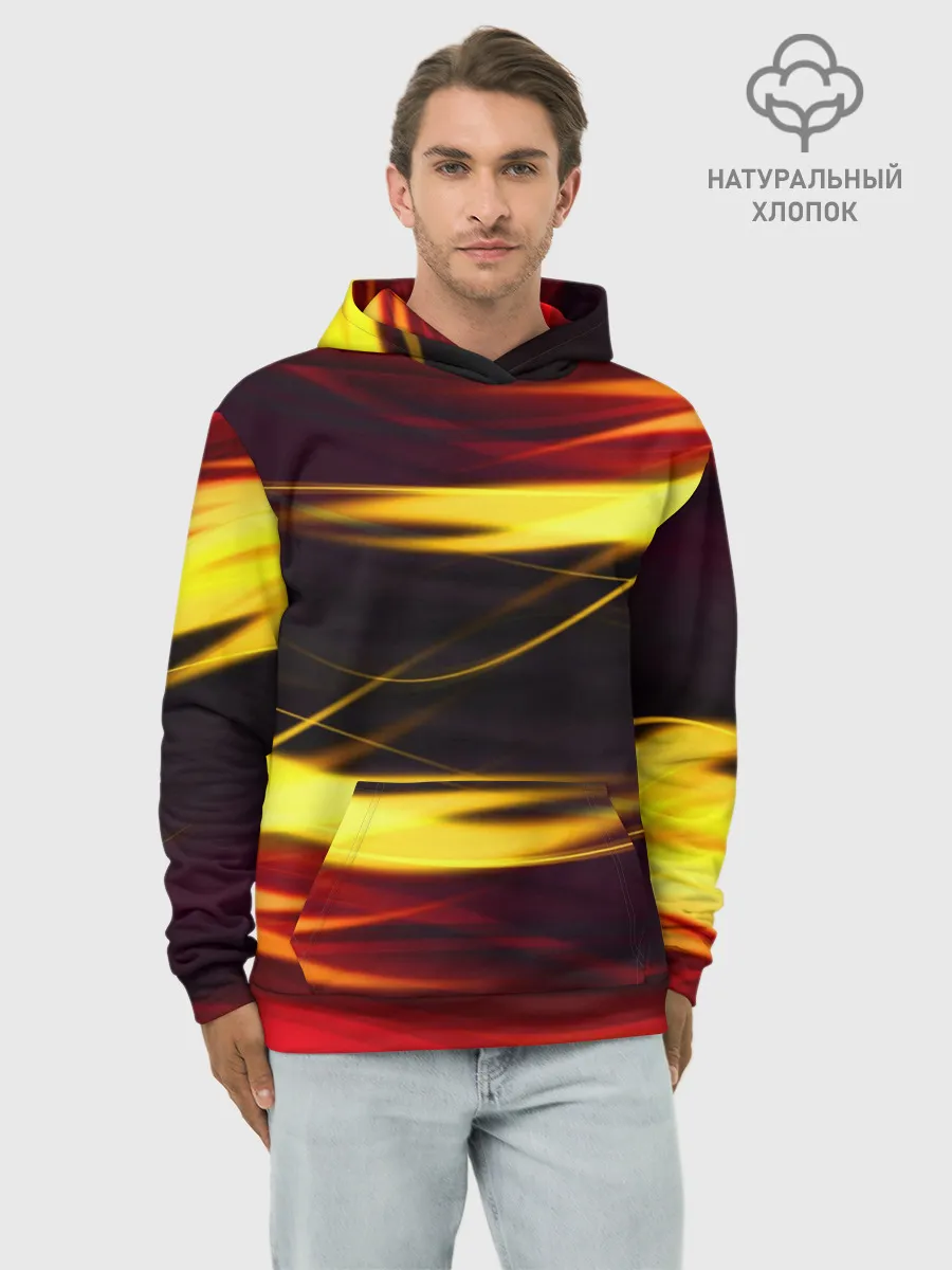 Худи мужской база хлопок / Языки Пламени