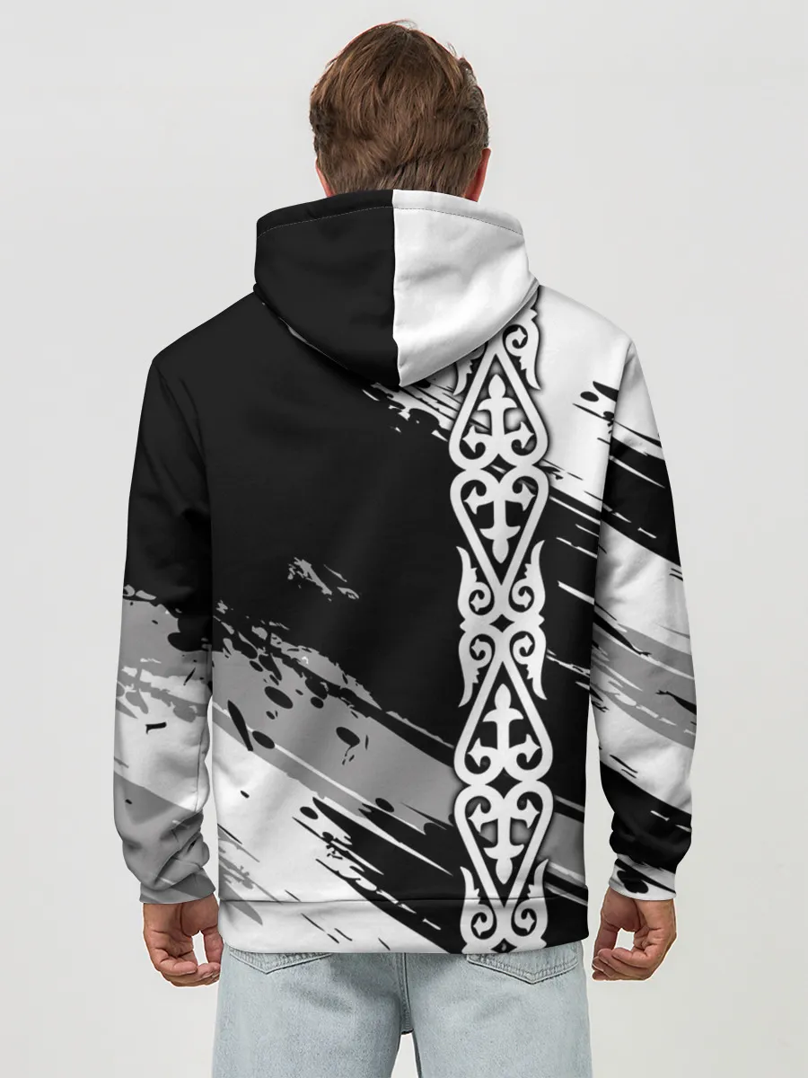 Худи мужской база хлопок / Форма Казахстан