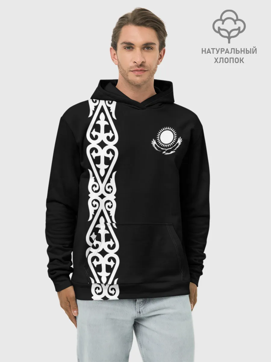 Худи мужской база хлопок / Форма Казахстан