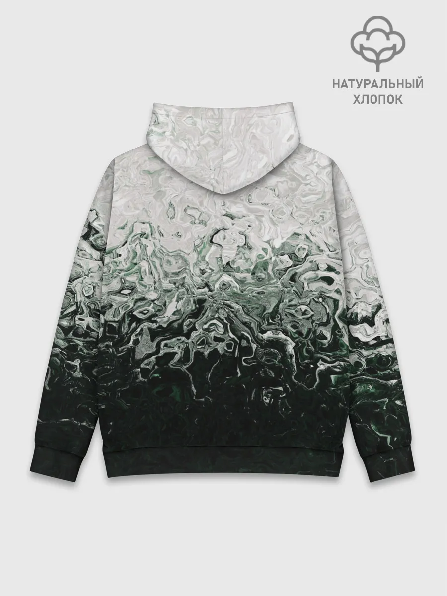 Худи мужской база хлопок / Разводы жидкость абстракция
