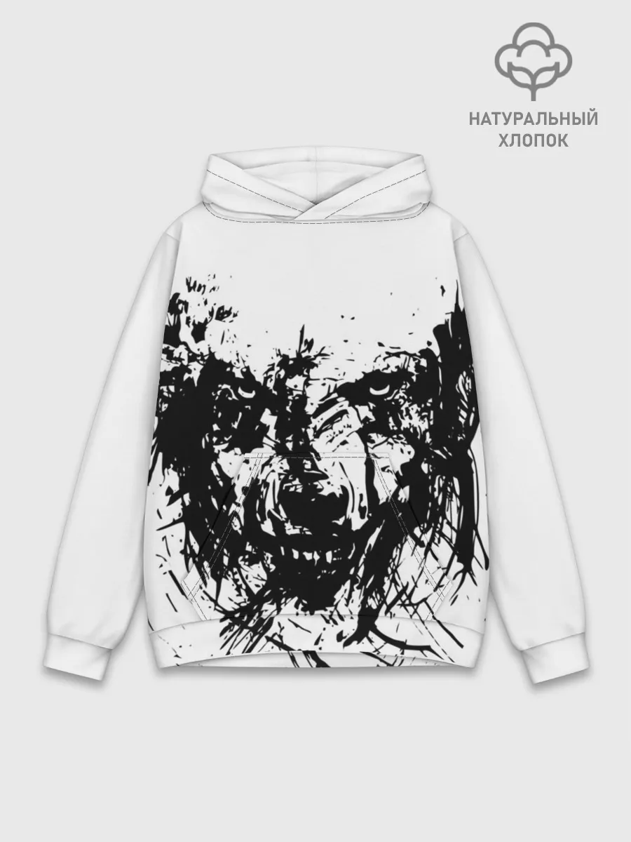 Худи мужской база хлопок / Зверь