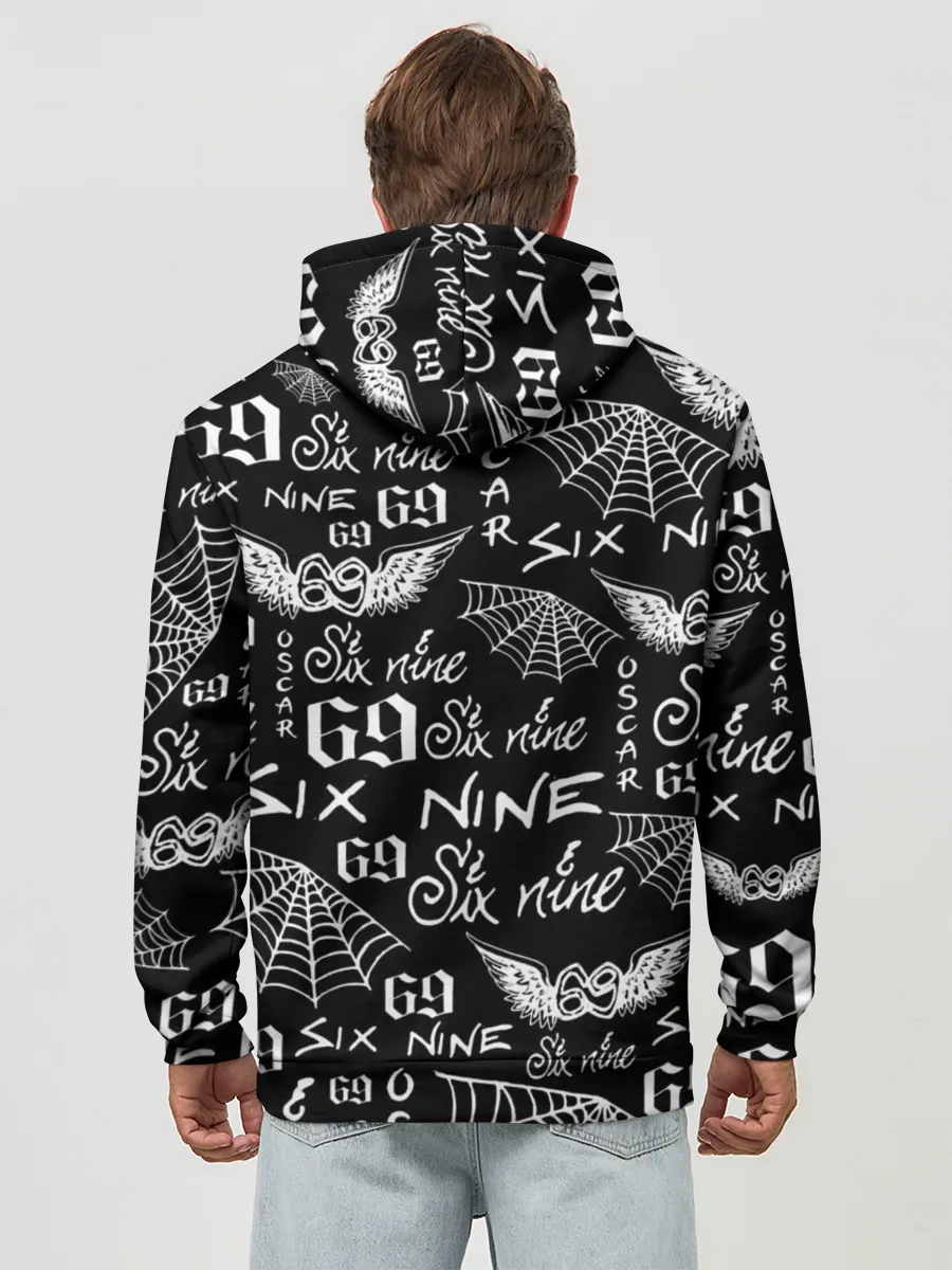 Худи мужской база хлопок / 6IX9INE ТАТУИРОВКИ