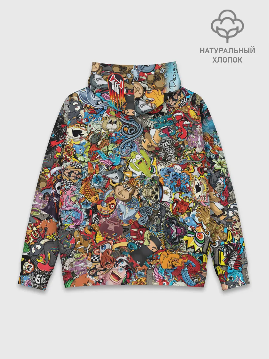 Худи мужской база хлопок / Стикеры