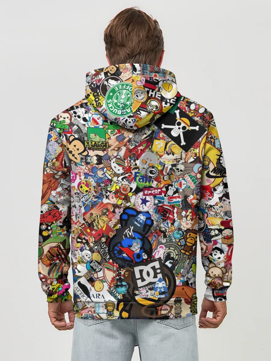 Худи мужской база хлопок / Стикеры