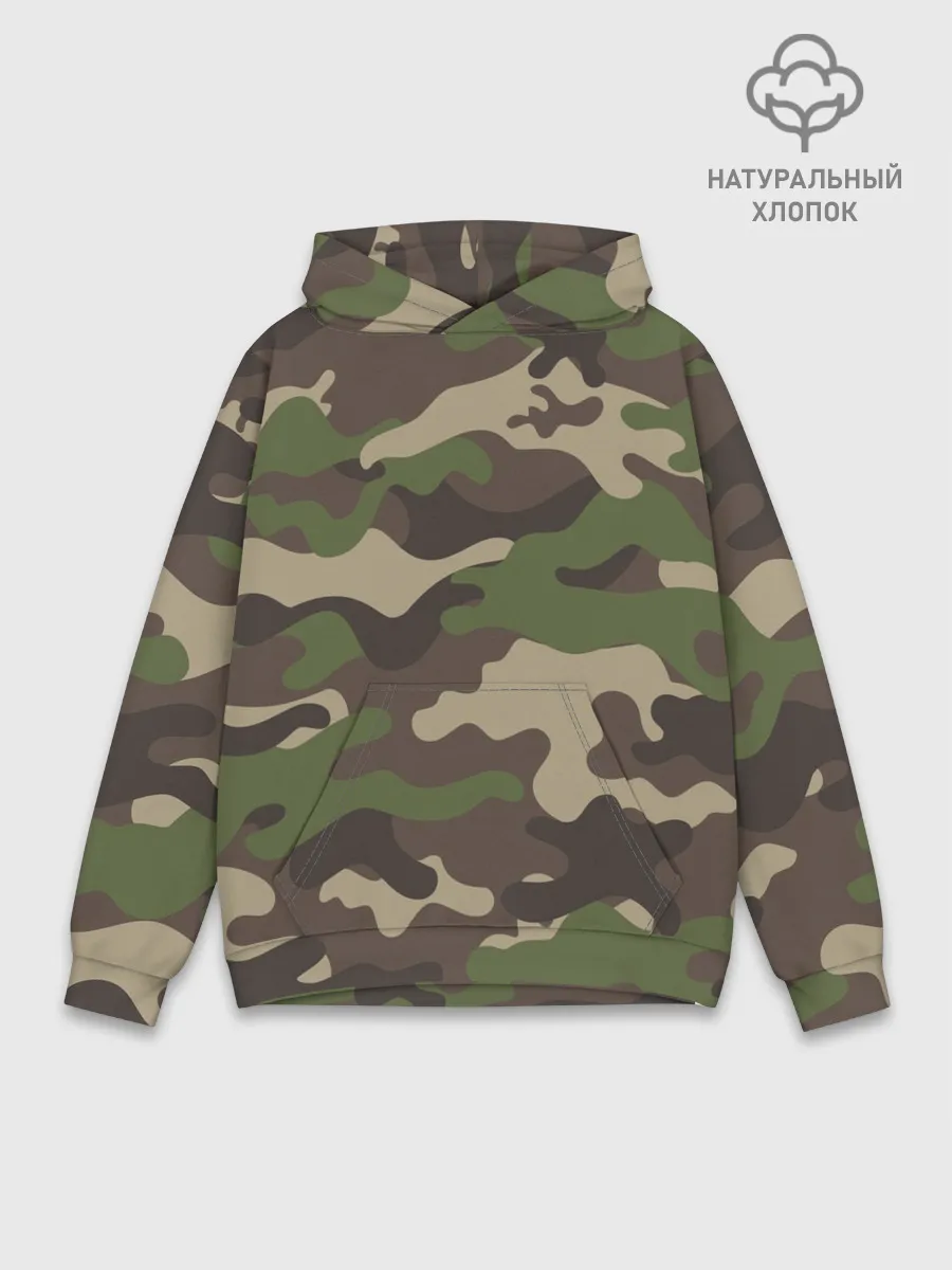Худи мужской база хлопок / МИЛИТАРИ