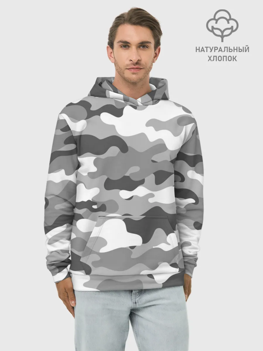 Худи мужской база хлопок / МИЛИТАРИ
