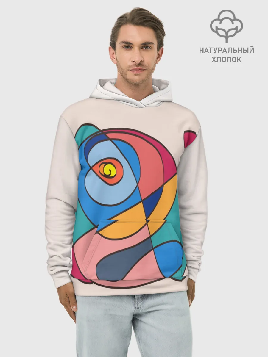 Худи мужской база хлопок / Абстракция полет фантазии