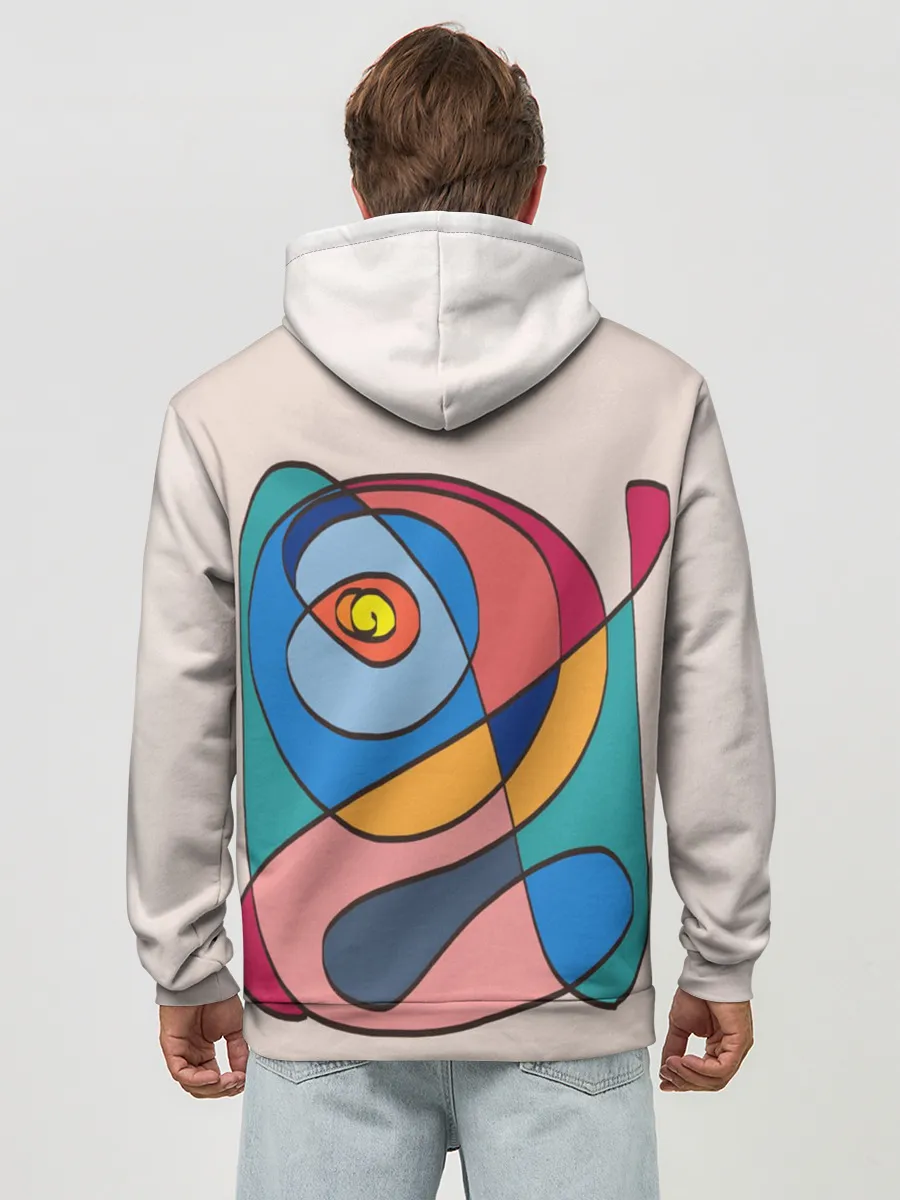 Худи мужской база хлопок / Абстракция полет фантазии