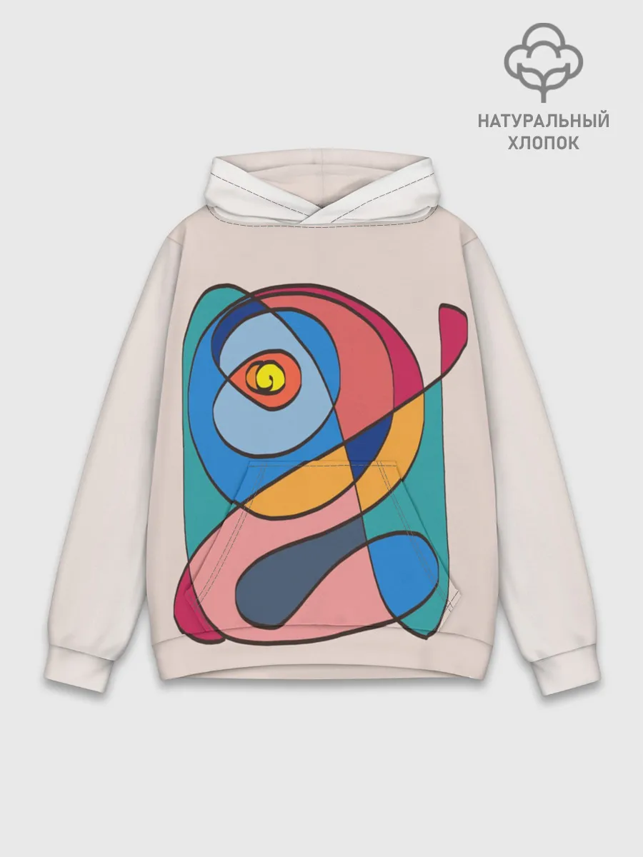 Худи мужской база хлопок / Абстракция полет фантазии