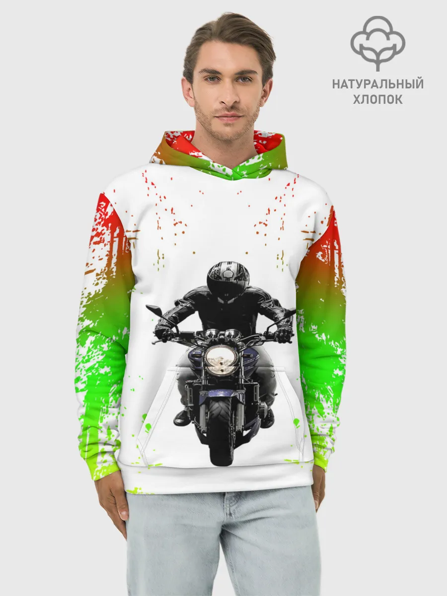 Худи мужской база хлопок / МОТОЦИКЛЫ