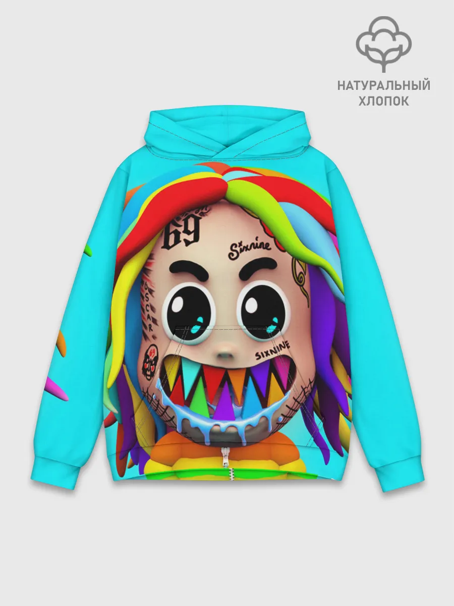 Худи мужской база хлопок / 6IX9INE