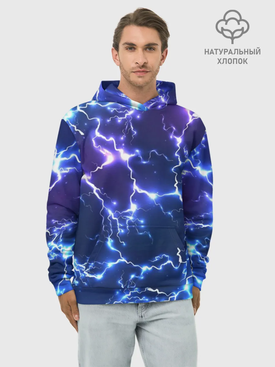 Худи мужской база хлопок / Молнии | Flash