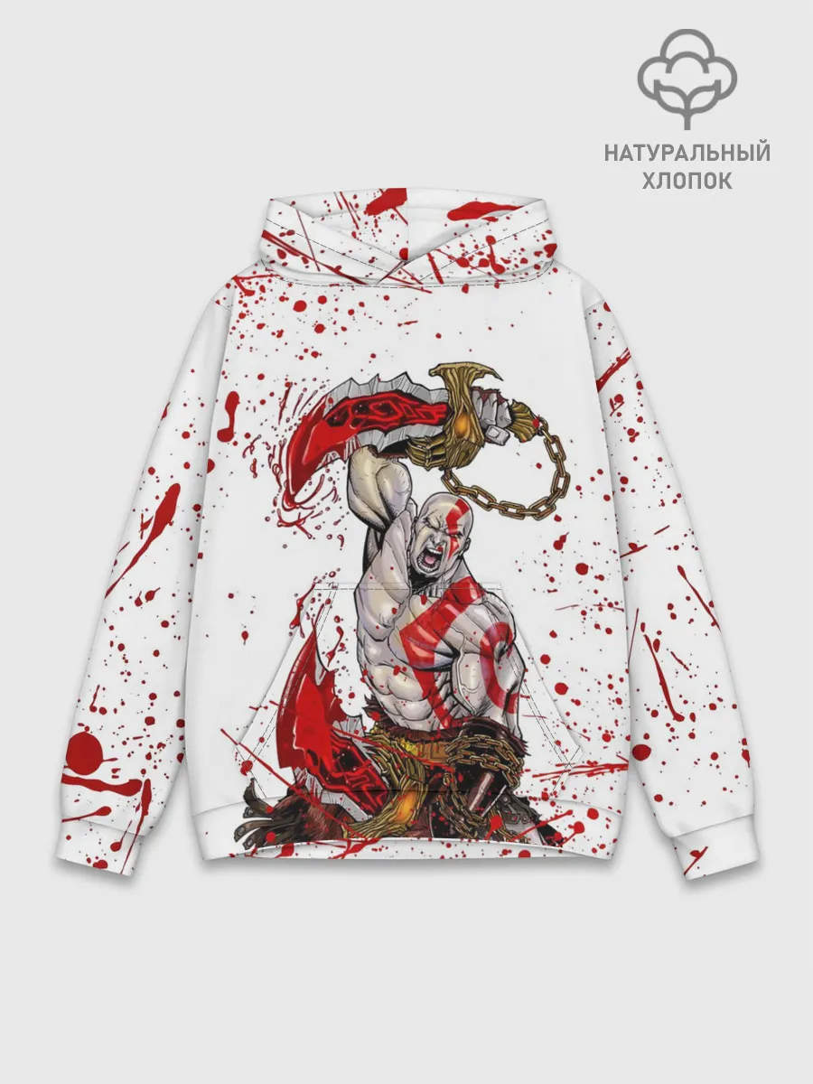 Худи мужской база хлопок / GOD OF WAR